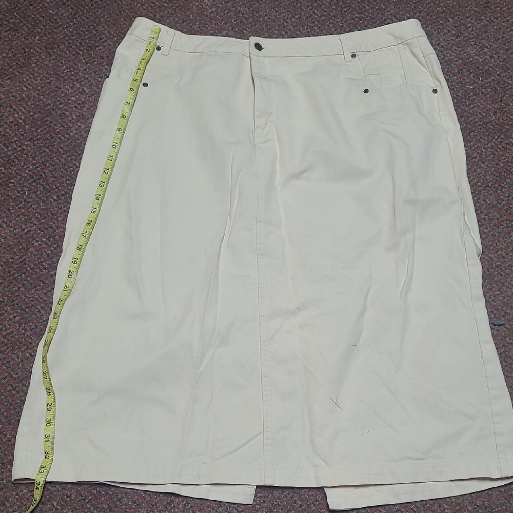 Jessica London Cream Demin Skirt